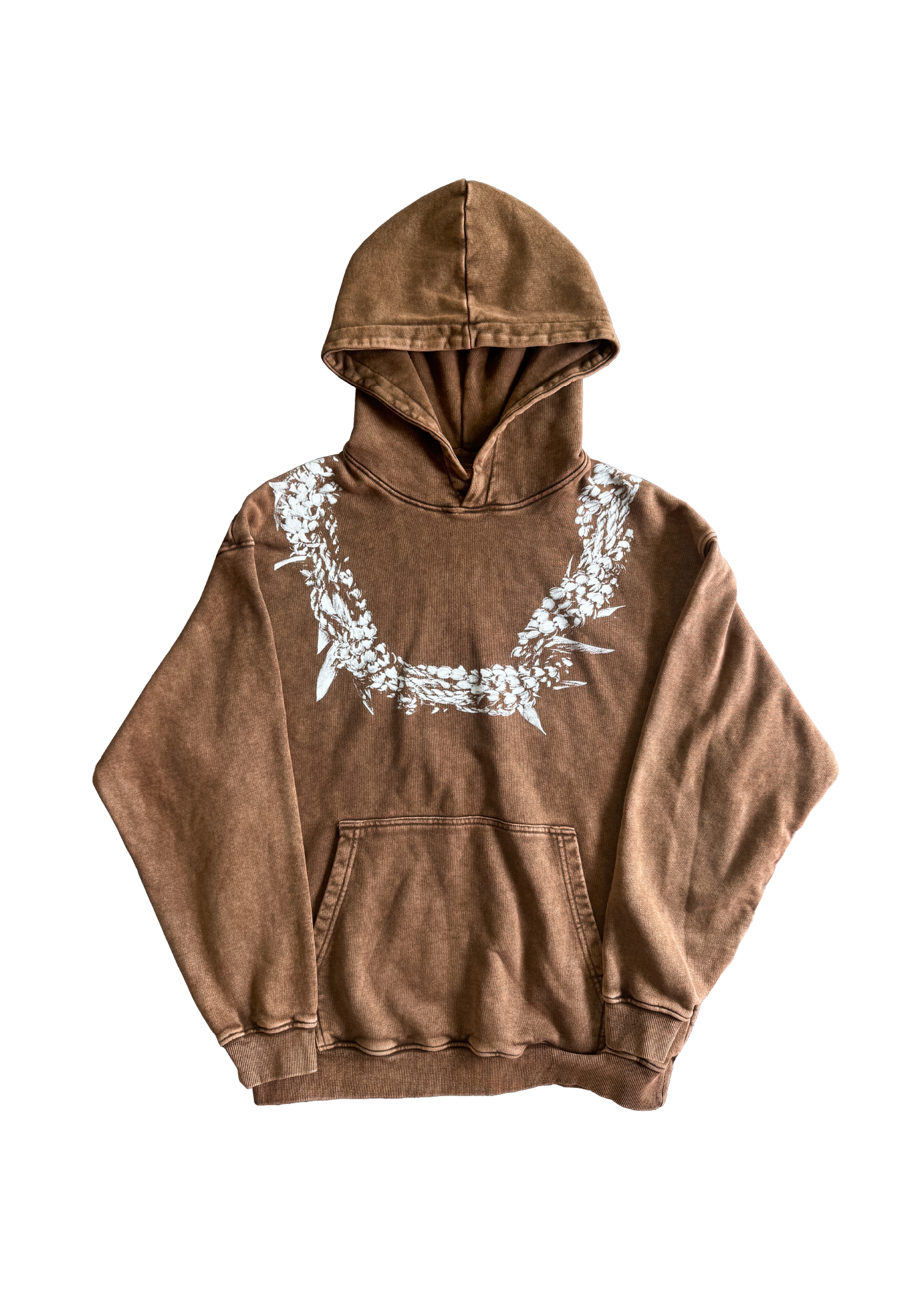Lei Pikake Lāʻī Hoodie (Brown) 2